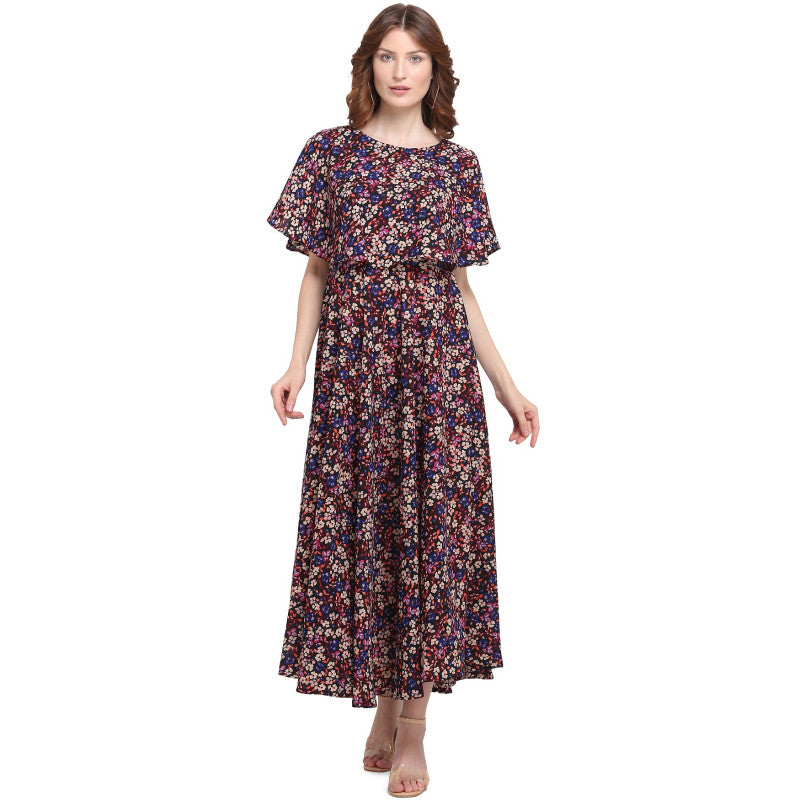 Multi-color Flower Printed Stunning Dress – Techframework